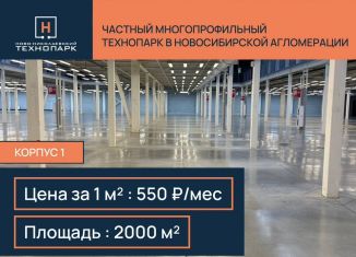 Сдам производство, 2000 м2, Новосибирская область, Пасечная улица, 14к1