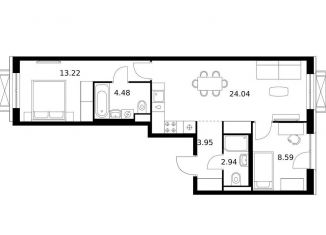 Продается двухкомнатная квартира, 57.2 м2, Мурманск, улица Шмидта, 2