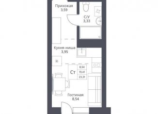 Продается квартира студия, 19.4 м2, Новосибирск, улица Дуси Ковальчук, 246, Заельцовский район