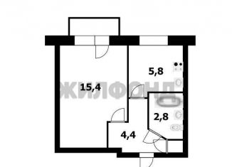Продам однокомнатную квартиру, 29.4 м2, Новосибирская область, Комсомольская улица, 25