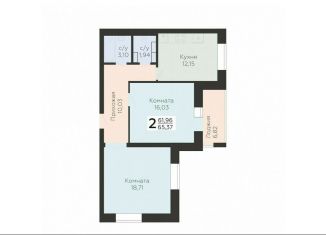 Продам 2-комнатную квартиру, 65.4 м2, Орёл, улица Панчука, 83Б, Заводской район