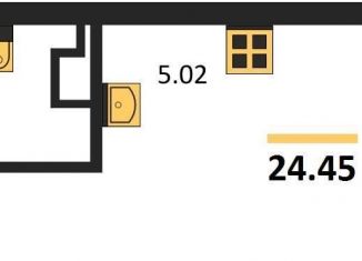 Продается квартира студия, 24.4 м2, Новосибирск, метро Речной вокзал, Ленинградская улица, 342