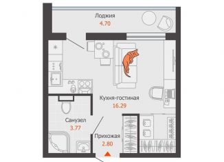 Продажа квартиры студии, 25 м2, Ульяновск, жилой комплекс Светлые кварталы, 3