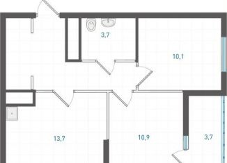 Продам двухкомнатную квартиру, 50.5 м2, Екатеринбург, улица Учителей, 33/3, метро Уралмаш