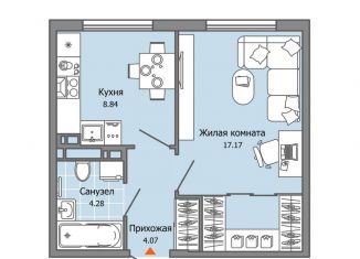 Продаю 1-комнатную квартиру, 34 м2, Ульяновск, жилой комплекс Город Новаторов, 2