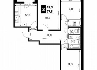 3-ком. квартира на продажу, 77.8 м2, Москва, САО, Ленинградское шоссе, 228к7