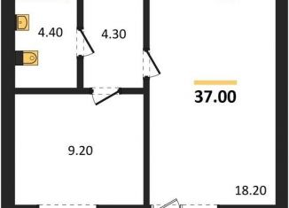 Продажа 1-ком. квартиры, 37 м2, Калининград, Московский район, Акварельная улица
