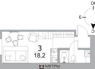 Квартира на продажу студия, 18.2 м2, Санкт-Петербург, Московский проспект, Московский проспект, 32