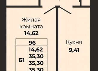 Продаю 1-ком. квартиру, 35.3 м2, Калининград, Московский район, Борисовский бульвар