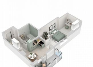 Продам квартиру студию, 41.7 м2, Симферополь, улица Трубаченко, 21