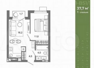 Продаю однокомнатную квартиру, 37.8 м2, Астрахань