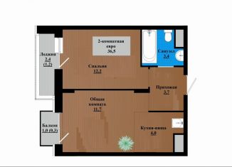 Продаю 2-комнатную квартиру, 36.5 м2, Чита