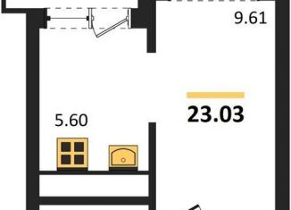 Продам 1-ком. квартиру, 23 м2, Оренбург, Майский проезд, 11