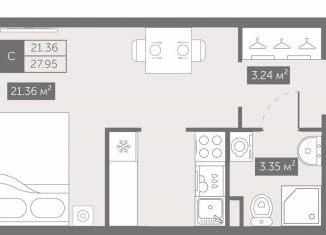 Продается квартира студия, 28 м2, Санкт-Петербург, метро Елизаровская