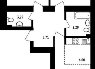 Продаю 2-ком. квартиру, 69.9 м2, Уфа, ЖК 8 Марта, Молодёжная улица, 2