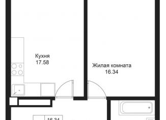 Продам 1-ком. квартиру, 48.2 м2, Татарстан, улица Гаяза Исхаки