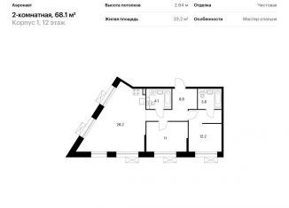 Продажа 2-комнатной квартиры, 68.1 м2, Санкт-Петербург, метро Лиговский проспект