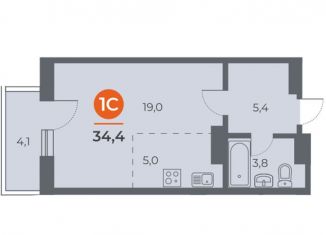 Продается 1-ком. квартира, 35 м2, Ростов-на-Дону, ЖК Сокол на Оганова, улица Оганова, 20с1