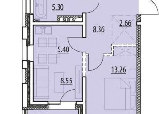 Продам 1-комнатную квартиру, 46.7 м2, Иркутск, улица Марии Ульяновой, 25А, ЖК Zenith