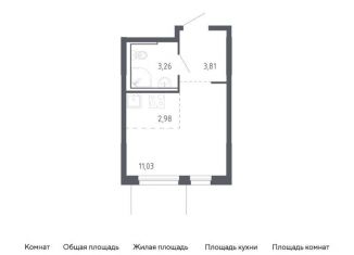 Продажа квартиры студии, 21.1 м2, Тюмень, жилой комплекс Чаркова 72, 1.3, Ленинский округ