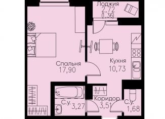 Продаю однокомнатную квартиру, 38.5 м2, Кудрово, проспект Строителей, 3, ЖК Айди Кудрово