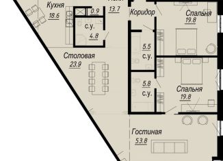 3-комнатная квартира на продажу, 205 м2, Санкт-Петербург, муниципальный округ Аптекарский Остров