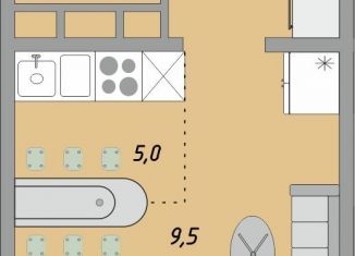 Продам однокомнатную квартиру, 25.2 м2, Оренбург, ЖК Осенний Лист, жилой комплекс Осенний Лист, 1