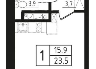 Продается квартира студия, 24.4 м2, Звенигород, 3-й микрорайон, к10