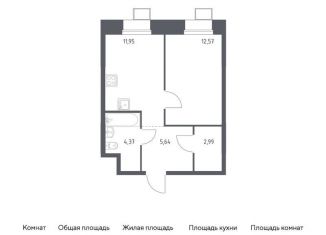 Продается однокомнатная квартира, 36.9 м2, поселение Мосрентген, многофункциональный комплекс Тропарево Парк, к2.4