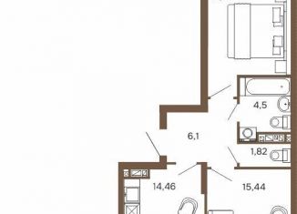 Продам двухкомнатную квартиру, 56.7 м2, Пенза, улица Бутузова, с1