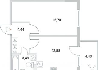 1-ком. квартира на продажу, 38 м2, Сертолово, ЖК Новое Сертолово