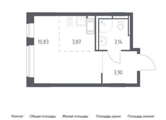 Продается квартира студия, 21.7 м2, поселение Кокошкино