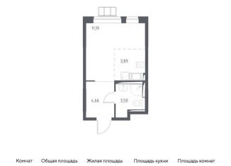 Продаю квартиру студию, 23.2 м2, село Ям, ЖК Прибрежный Парк