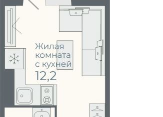 1-комнатная квартира на продажу, 18.4 м2, посёлок Садовый, Каспийская улица, с6