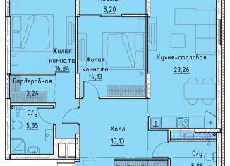 Продажа 2-ком. квартиры, 90.5 м2, Екатеринбург, Машинная улица, 1В/3, ЖК Клевер Парк