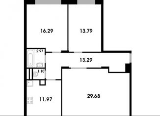 Продажа 3-комнатной квартиры, 88.9 м2, деревня Солманово, ЖК Одинцовские Кварталы