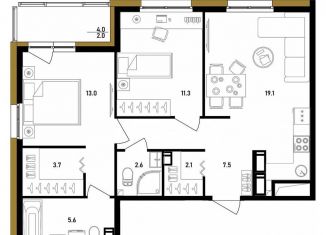 Продается 2-комнатная квартира, 66.9 м2, Санкт-Петербург, ЖК Белый Остров, Белоостровская улица, 7