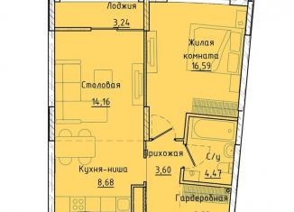 Продам 1-ком. квартиру, 51.3 м2, Екатеринбург, Машинная улица, 1В/2, Машинная улица