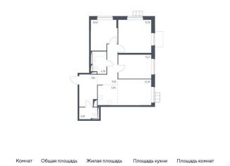 3-комнатная квартира на продажу, 79 м2, поселение Рязановское, жилой комплекс Алхимово, к12, ЖК Алхимово