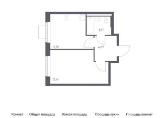 Продаю 1-комнатную квартиру, 35 м2, поселение Рязановское, жилой комплекс Подольские Кварталы, к3