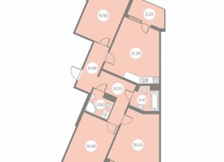 Продается 3-ком. квартира, 94.8 м2, Санкт-Петербург, метро Озерки