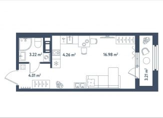 Продается квартира студия, 30.3 м2, Санкт-Петербург, метро Московские ворота