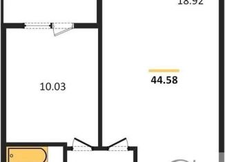 Продам 1-ком. квартиру, 44.6 м2, посёлок Элитный, Венская улица, 11