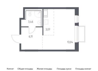 Продаю квартиру студию, 25.7 м2, посёлок Мирный, жилой комплекс Томилино Парк, к6.2