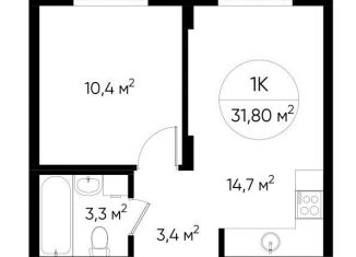 Продам 1-ком. квартиру, 31.8 м2, Люберцы, жилой комплекс Люберцы 2020, к65, ЖК Люберцы 2020