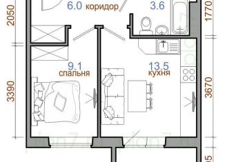 Продается 1-ком. квартира, 36.6 м2, рабочий поселок Маркова, жилой комплекс Ботаника, 14, ЖК Ботаника