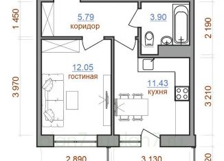 Продаю однокомнатную квартиру, 37.5 м2, рабочий поселок Маркова, жилой комплекс Ботаника, 6, ЖК Ботаника