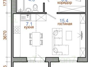 Продаю 1-ком. квартиру, 37.1 м2, рабочий поселок Маркова, жилой комплекс Ботаника, 5, ЖК Ботаника