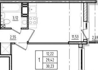 Продается 1-комнатная квартира, 31 м2, Мурино, ЖК Мой Мир, Воронцовский бульвар, 21к3