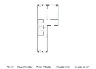 Продаю 2-комнатную квартиру, 55.4 м2, Санкт-Петербург